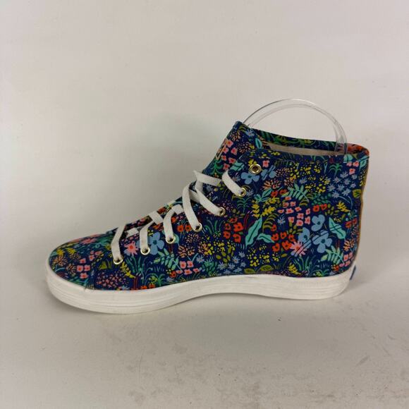 Keds x Rifle Paper Co. Kickstart Sneakers Women's 6 Blue Floral Athletic Shoes - Picture 6 of 10